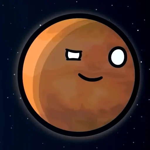 Стікер Марс|･ω･)♪♫*•♪ 😏