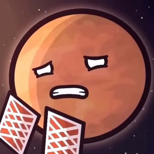 Стікер Марс|･ω･)♪♫*•♪ 😣