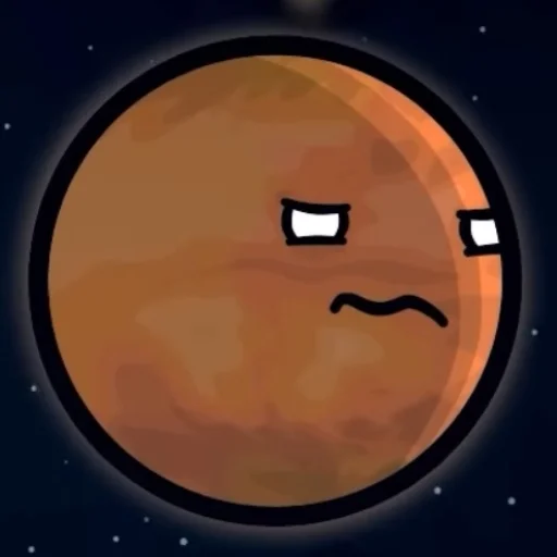 Стікер Марс|･ω･)♪♫*•♪ 😒