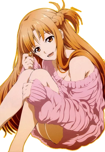Telegram Sticker «Asuna For (By Mary Scarlet)» 😄