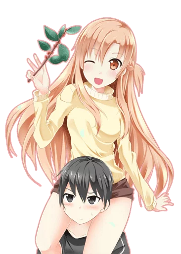 Telegram Sticker «Asuna For (By Mary Scarlet)» 👫