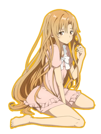 Telegram Sticker «Asuna For (By Mary Scarlet)» 😔
