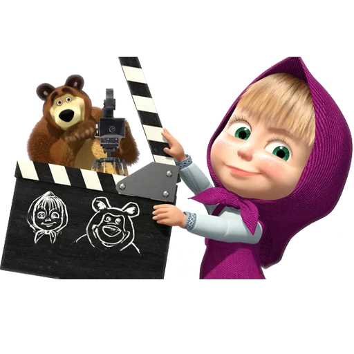 Telegram Sticker «Маша и медведь» 🎥