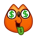 Стікер Fox Emoji 🤑