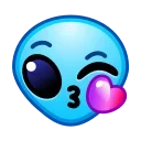 Стікер ᯤ Alien Emoji 😘