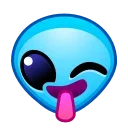 Стікер ᯤ Alien Emoji 😜