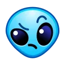Стікер ᯤ Alien Emoji 🤨