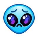 Стікер ᯤ Alien Emoji 🥺