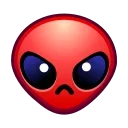 Стікер ᯤ Alien Emoji 😡