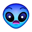 Стікер ᯤ Alien Emoji 😨