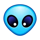Стікер ᯤ Alien Emoji 😶