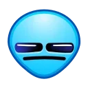 Стікер ᯤ Alien Emoji 😑