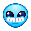 Стікер ᯤ Alien Emoji 😬