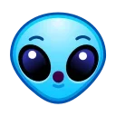 Стікер ᯤ Alien Emoji 😯