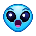 Стікер ᯤ Alien Emoji 😲