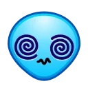Стікер ᯤ Alien Emoji 😵‍💫