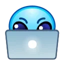Стікер ᯤ Alien Emoji 🧑‍💻