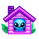 Стікер ᯤ Alien Emoji 🏠