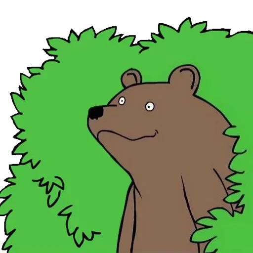 Telegram Sticker «Медведь в кустах» 😜