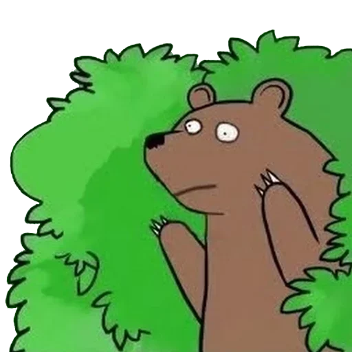 Telegram Sticker «Медведь в кустах» 😃
