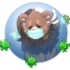 Telegram emoji «Медвежутка» 😷