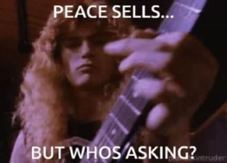 Стікер Dave Mustaine ☮