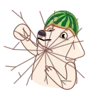 Эмодзи Melon Dog  👊