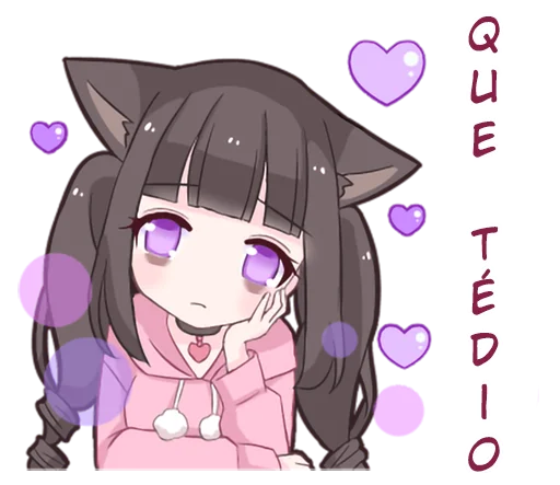 Telegram Sticker «Menhera cat» 😩