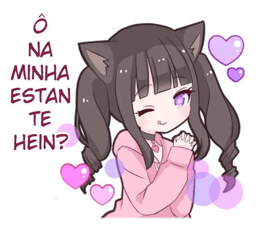 Telegram Sticker «Menhera cat» 😏