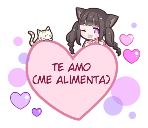 Telegram Sticker «Menhera cat» 🤗