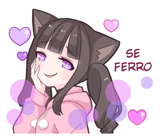 Telegram Sticker «Menhera cat» 🤪