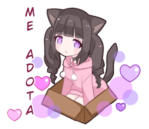 Стикер Telegram «Menhera cat» 🤕