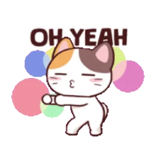 Meong the Meme Cat sticker 🥳