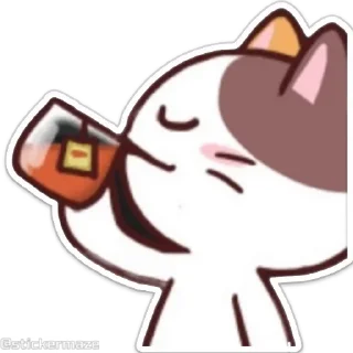 Meong the Meme Cat sticker ☕