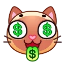 Стикер Meow Emoji 🤑