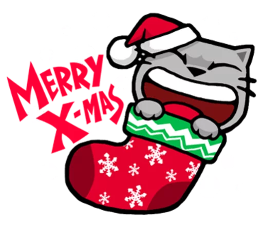 Эмодзи Meow ! Merry Christmas & Happy New Year 😆