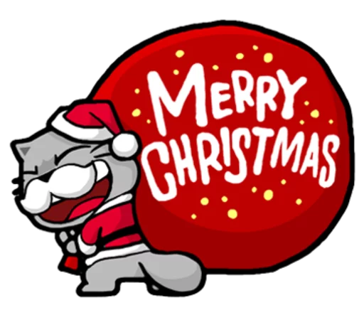 Эмодзи Meow ! Merry Christmas & Happy New Year 😄