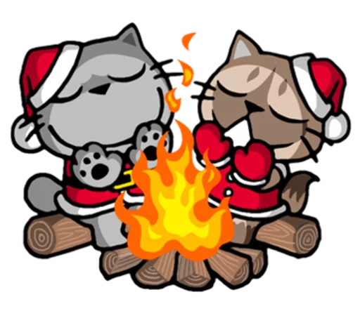 Meow ! Merry Christmas & Happy New Year stiker 🔥