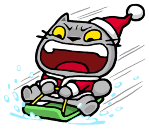Meow ! Merry Christmas & Happy New Year stiker 😧