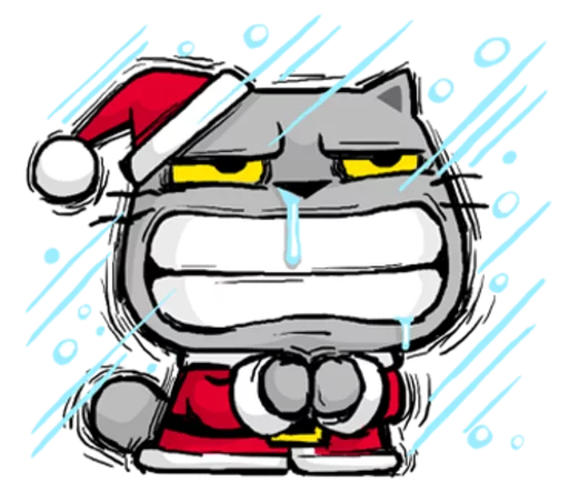 Meow ! Merry Christmas & Happy New Year stiker 😨