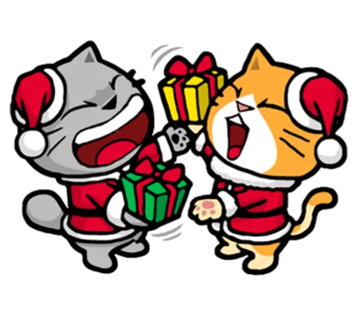 Meow ! Merry Christmas & Happy New Year stiker 🎁