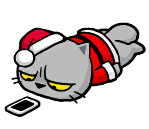 Стикер Meow ! Merry Christmas & Happy New Year  📱