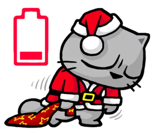 Meow ! Merry Christmas & Happy New Year stiker 😪