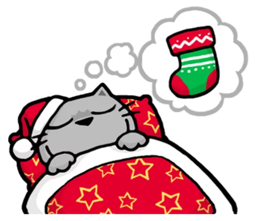 Meow ! Merry Christmas & Happy New Year stiker 💤