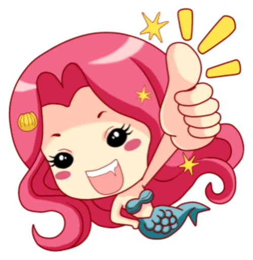Telegram Sticker «Mervenus : Sweet Mermaid Of The Sea» 👍