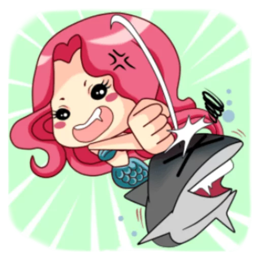 Telegram Sticker «Mervenus : Sweet Mermaid Of The Sea» 😡