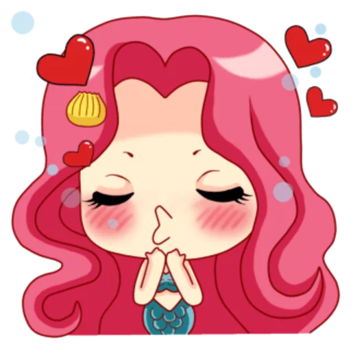 Telegram Sticker «Mervenus : Sweet Mermaid Of The Sea» 😘