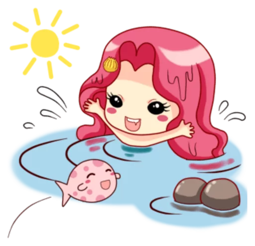 Telegram Sticker «Mervenus : Sweet Mermaid Of The Sea» 🌞