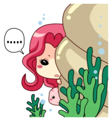 Telegram Sticker «Mervenus : Sweet Mermaid Of The Sea» 👀