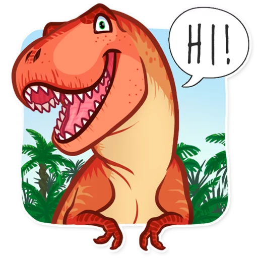 Telegram stiker «Dinosaurs» 👋